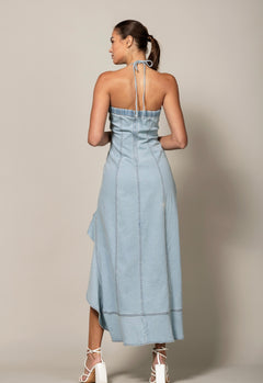 Daniela Ruffle Denim Dress