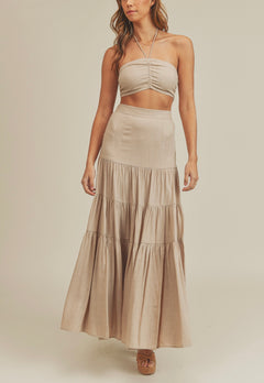 Lauren  Halter And Maxi Skirt Set